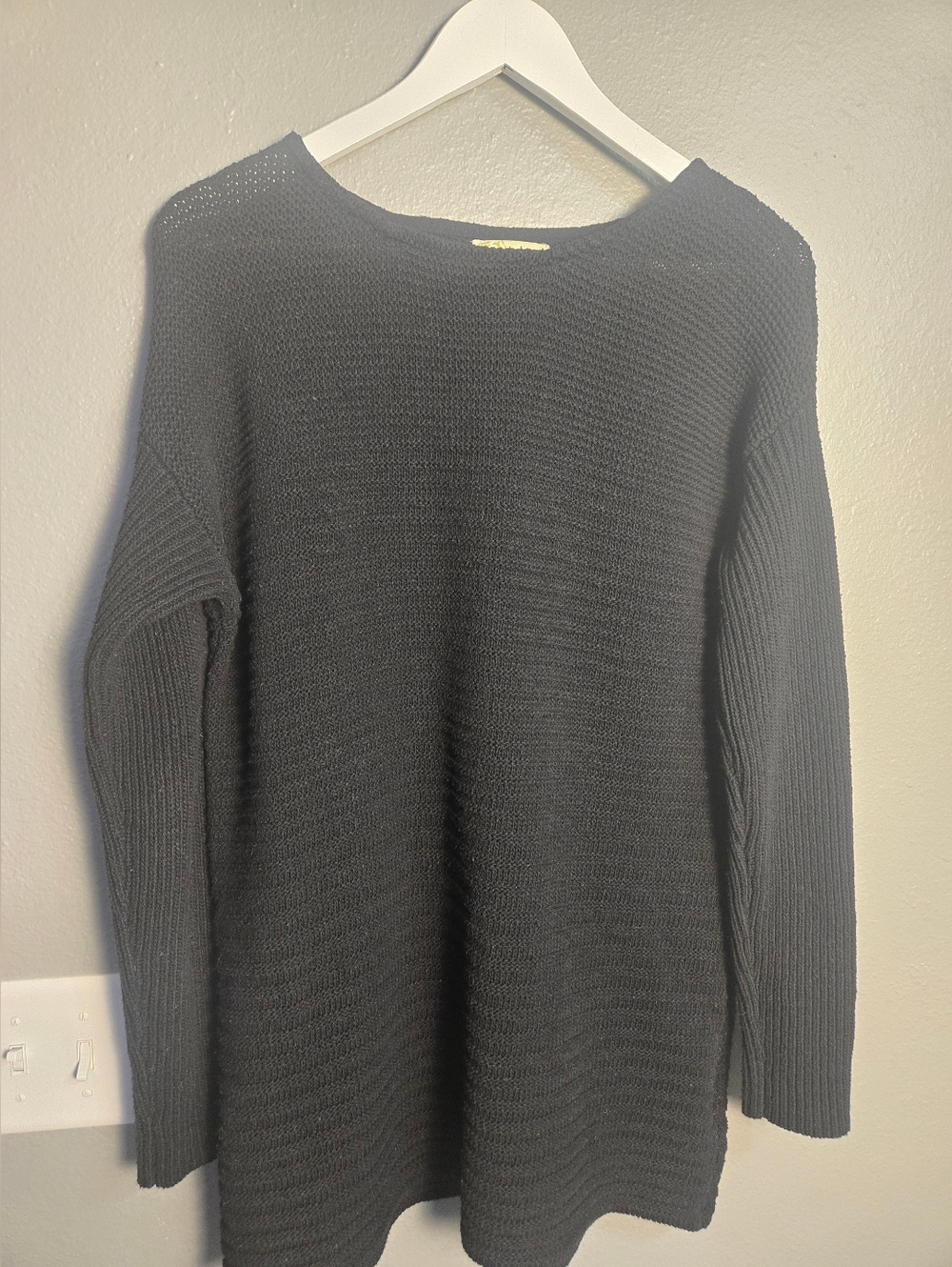 Urban Day Black Knit 100% Acrylic Sweater